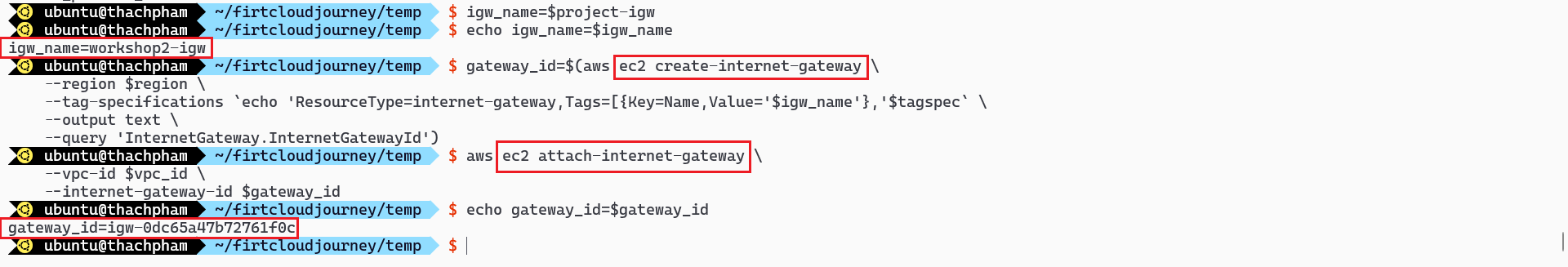 Create Internet Gateway